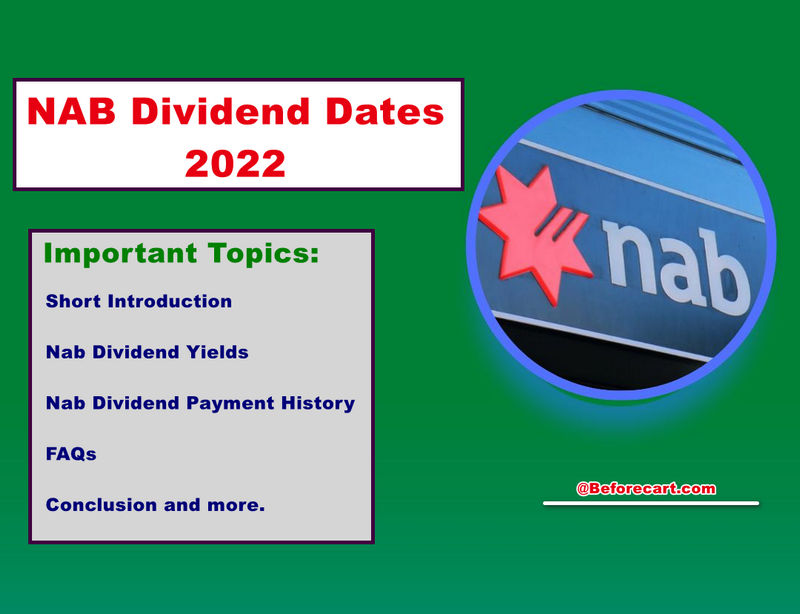 NAB Dividend Dates 2022
