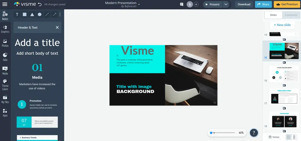 Visme Designing Tool