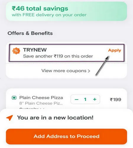 How to apply Swiggy Coupon Code