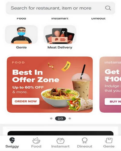 Swiggy New Coupon Code up to 60 percent