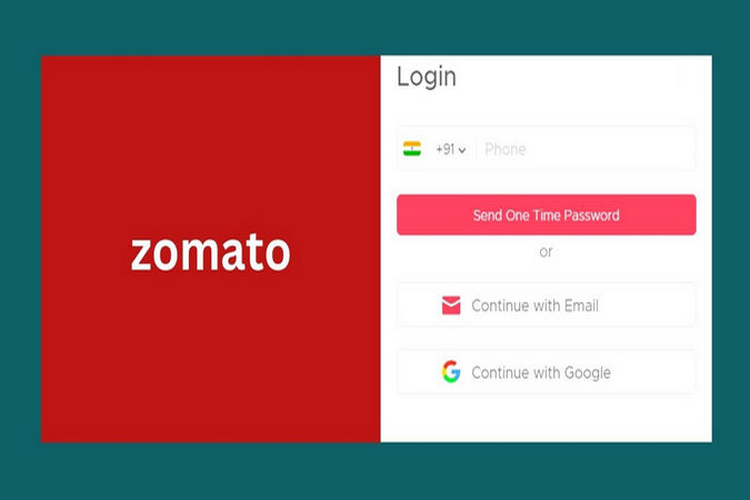 zomato Login