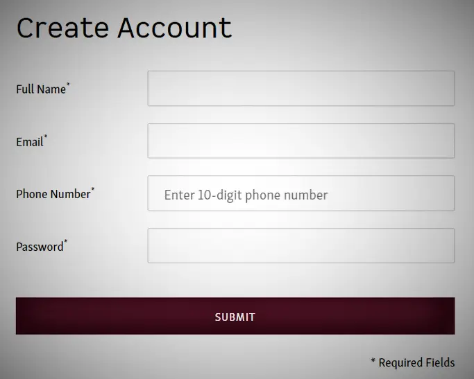 mCaffeine Registration Process