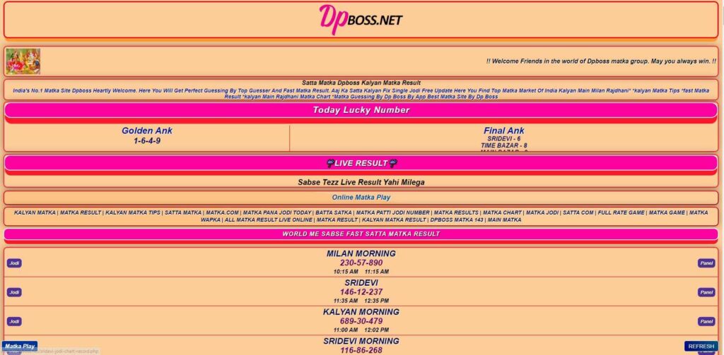 DP Boss - DP Boss Result Chart, DP BOSS.Net